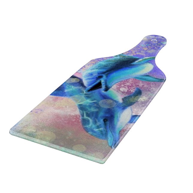 Couple Dolphin Cutting Board (Corner)