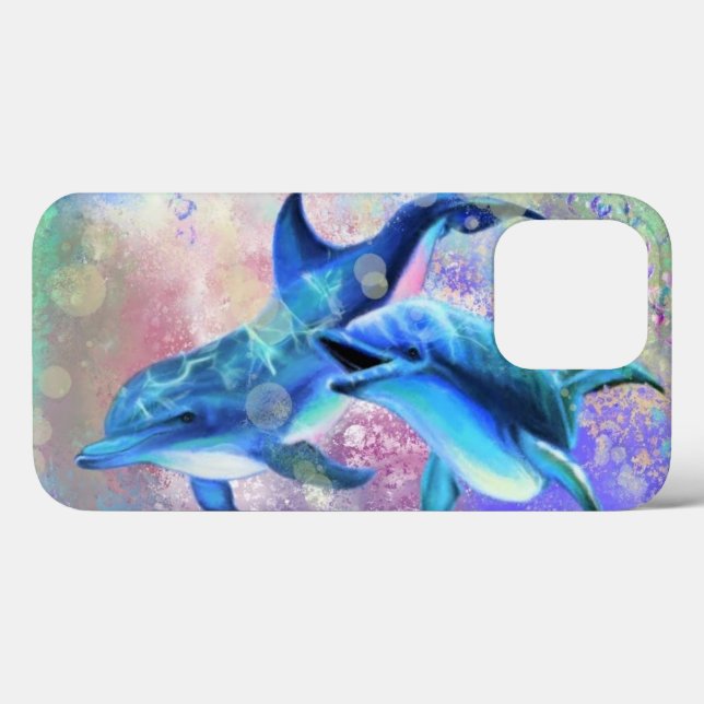 Couple Dolphin iPhone Case (Back (Horizontal))