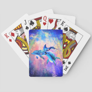 Couple Dolphin Playing Cards
