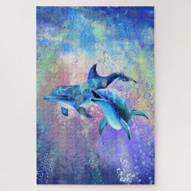 Couple Dolphin Puzzle (Vertical)