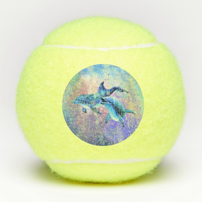 \Couple Dolphin Tennis Balls (Front)