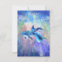 Couple Dolphin Valentine's Day Card - I Love You