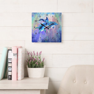 Couple Dolphin Wall Clock