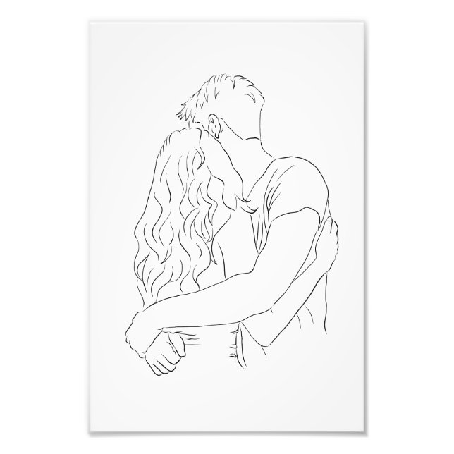Couple Drawing Poster Print From My Sims 4 CC (Front)