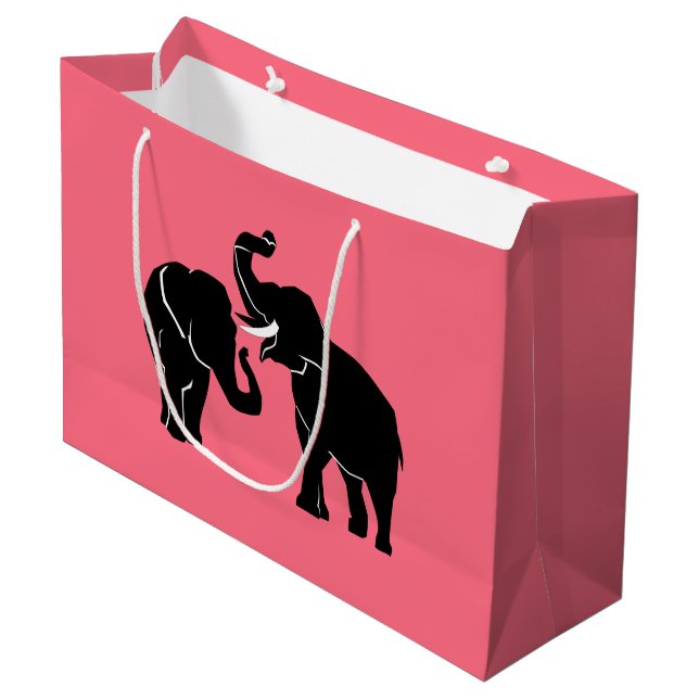 Couple Elephant Gift Bag (Front Angled)