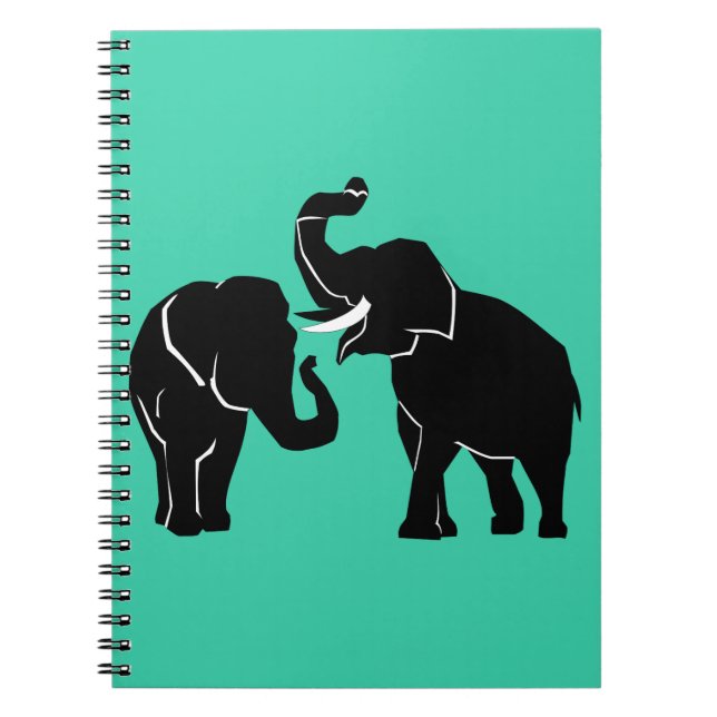 Couple Elephant Notebook Family - Choose Colour (Front)
