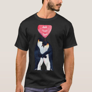 Couple Emperor Penguins Heart Personalized T Shirt