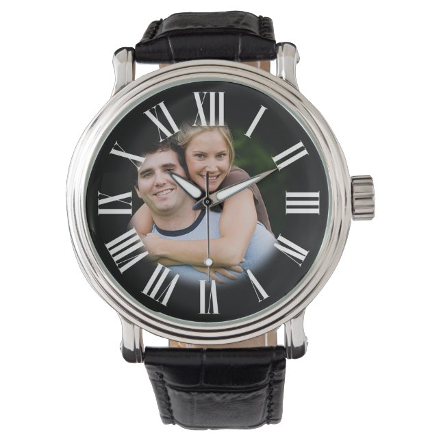 Couple Engagement Portrait Your Photo in Centre Watch (Front)
