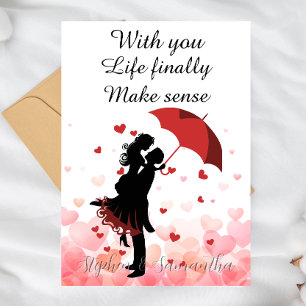 Couple first anniversary Personalized romantic  Holiday Card