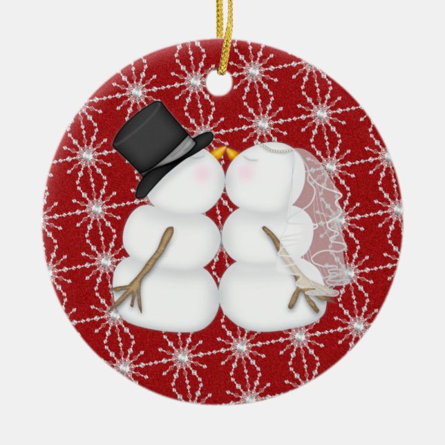 Couple First Christmas Ceramic Tree Decoration (Front)