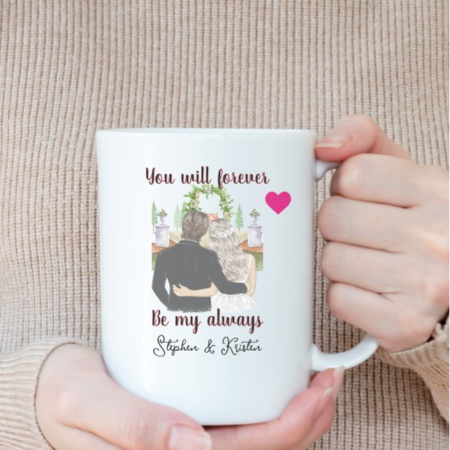 Couple forever always wedding anniversary  coffee mug (Creator Uploaded)
