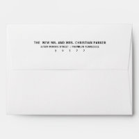 Couple Full Names Return Address Wedding Envelope