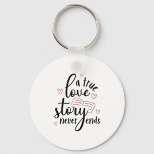 Couple Gift A True Love Story Never End Key Ring