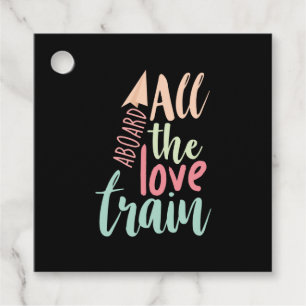 Couple Gift All The Love Train Favour Tags