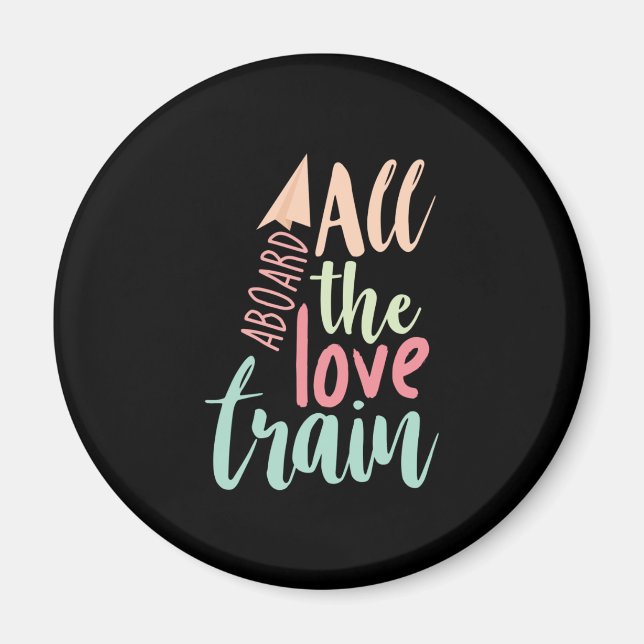 Couple Gift All The Love Train Magnet (Front)