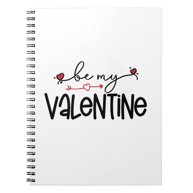 Couple Gift Be My Valentine Notebook (Front)