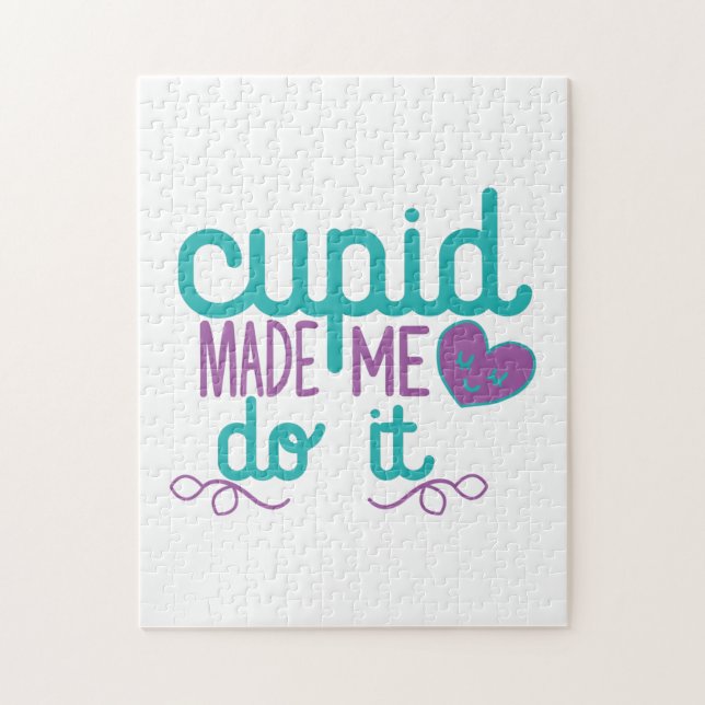 Couple Gift Cupid Made Me Do It Jigsaw Puzzle (Vertical)