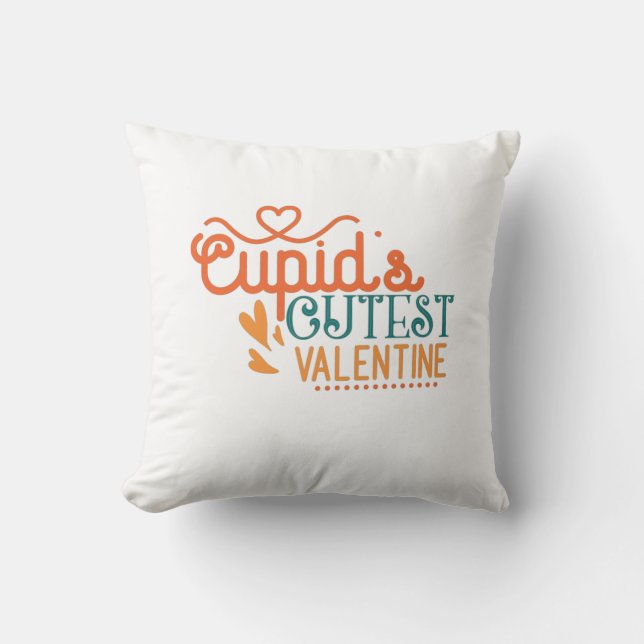 Couple Gift Cupid's Cutest Valentine Cushion (Front)