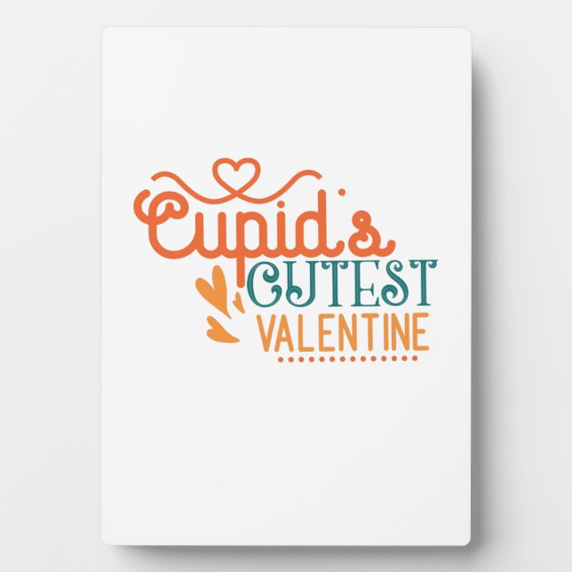 Couple Gift Cupid's Cutest Valentine Plaque (Front)