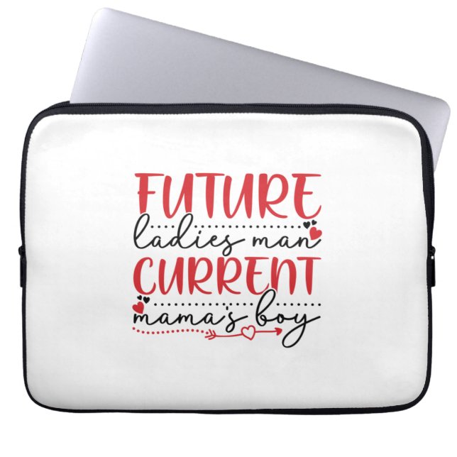 Couple Gift Current Mama Boy Laptop Sleeve (Front)