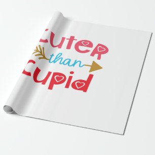 Couple Gift Cuter Than Cupid Wrapping Paper