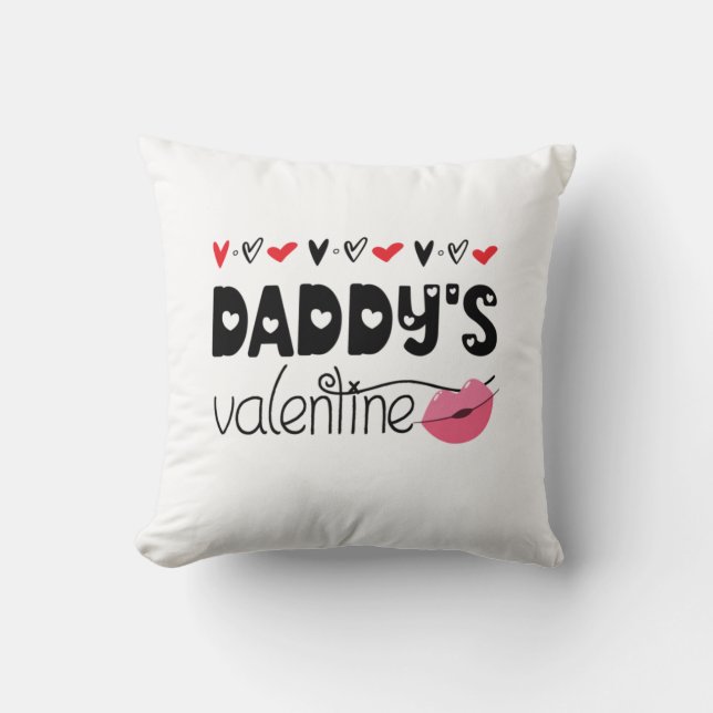 Couple Gift Daddy's Valentine Cushion (Front)