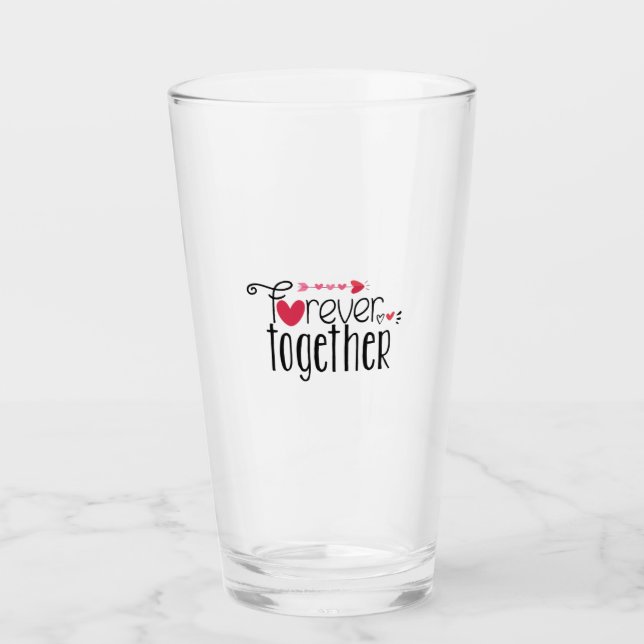 Couple Gift Forever Together Glass (Front)