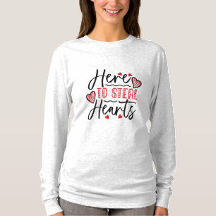 Couple Gift Here Is My Heart T-Shirt
