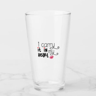 Couple Gift I Carry It In My Heart Glass
