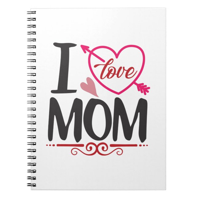 Couple Gift I Love Mum Notebook (Front)