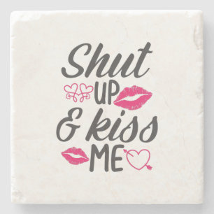 Couple Gift Kiss Me Stone Coaster