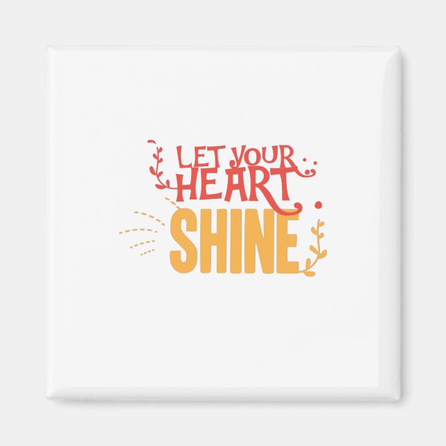 Couple Gift Let Your Heart Shine Magnet (Front)