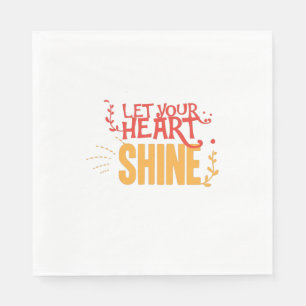 Couple Gift Let Your Heart Shine Napkin