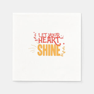 Couple Gift Let Your Heart Shine Napkin