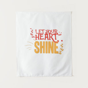 Couple Gift Let Your Heart Shine Tapestry