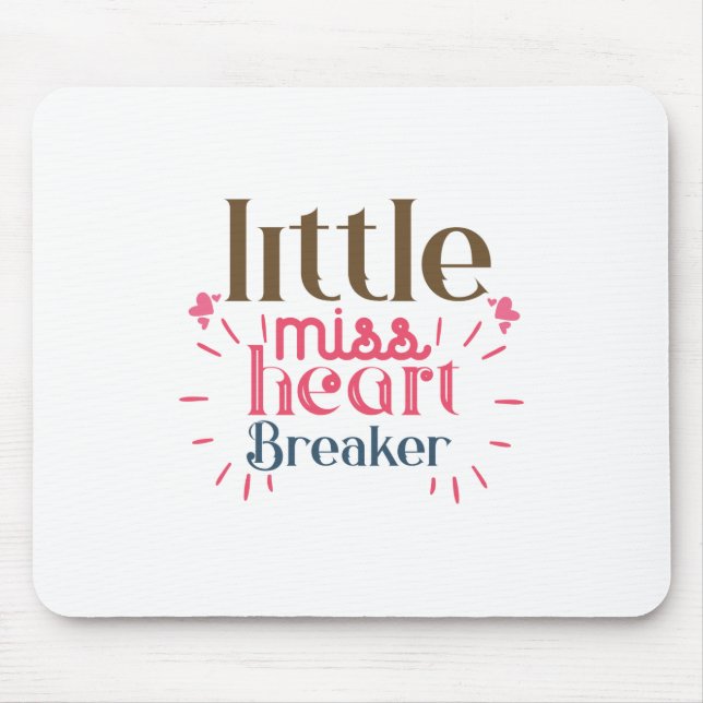 Couple Gift Little Miss Heart Mouse Pad (Front)