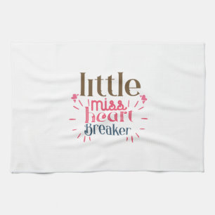 Couple Gift Little Miss Heart Tea Towel