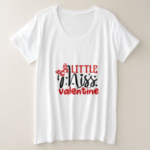 Couple Gift Little Miss Valentine Plus Size T-Shirt