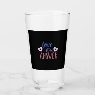 Couple Gift Love Is The Answer Glass