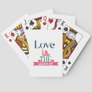 Couple Gift Love Is The Answer Playing Cards
