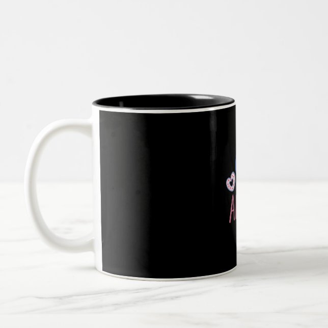 Couple Gift Love Is The Answer Two-Tone Coffee Mug (Left)
