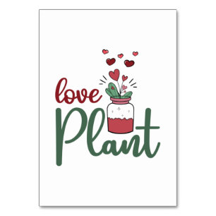 Couple Gift Love Plant Table Number