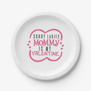 Couple Gift Mummy Is My Valentine Paper Plate