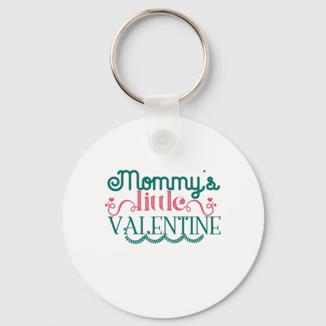Couple Gift Mummy's Little Valentine Key Ring (Front)