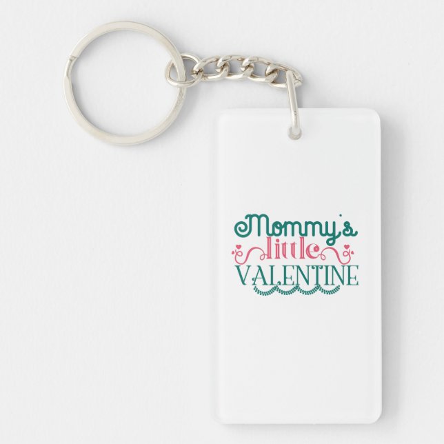 Couple Gift Mummy's Little Valentine Key Ring (Front)