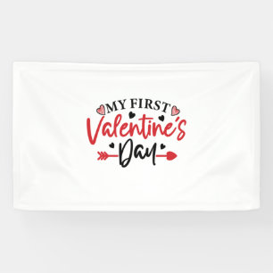 Couple Gift My First Valentine Day Banner