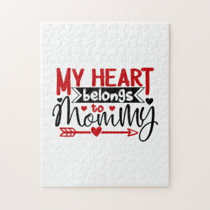 Couple Gift My Heart Belongs To Mummy Jigsaw Puzzle