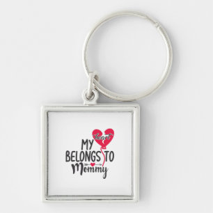 Couple Gift My Heart Belongs To Mummy Key Ring