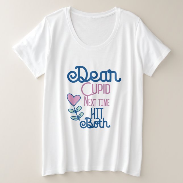 Couple Gift Next Time Hit Both Plus Size T-Shirt (Design Front)