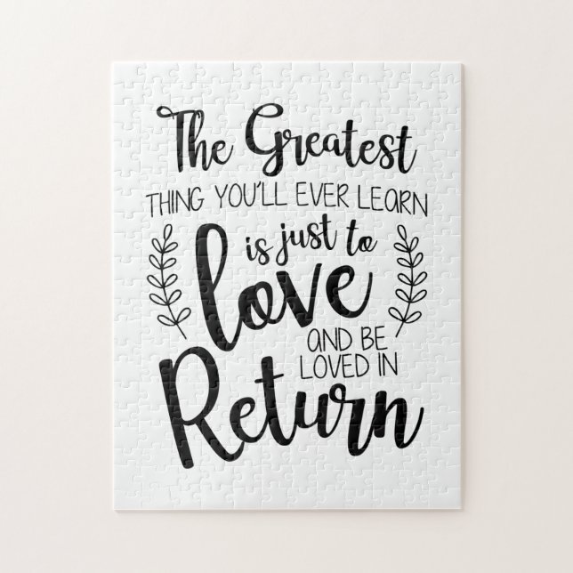 Couple Gift The Greatest Thing You Will Ever Learn Jigsaw Puzzle (Vertical)